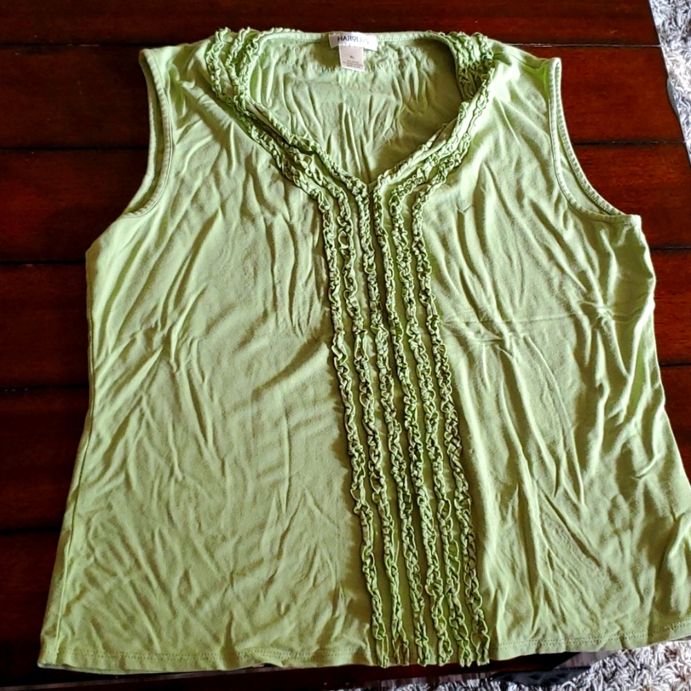 Summer clearance tank top with ruffle detail